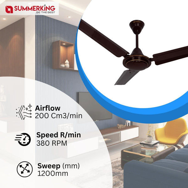 1200 mm 3 Blades Orient Rapid Air Calling Fan, 380 RPM